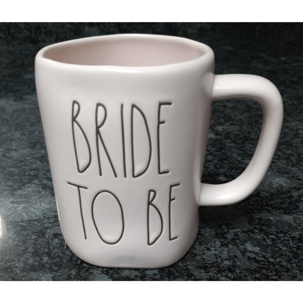 Rae Dunn by Magenta “Bride To Be” Mug Pink W/Gray Black Letters No Wear Showing